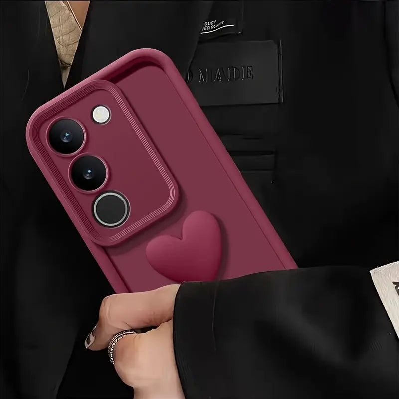 3D Love Heart Frosted Case - Samsung