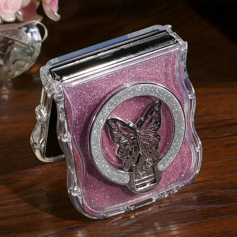 Classic Wave Glitter Butterfly Phone Case - Samsung