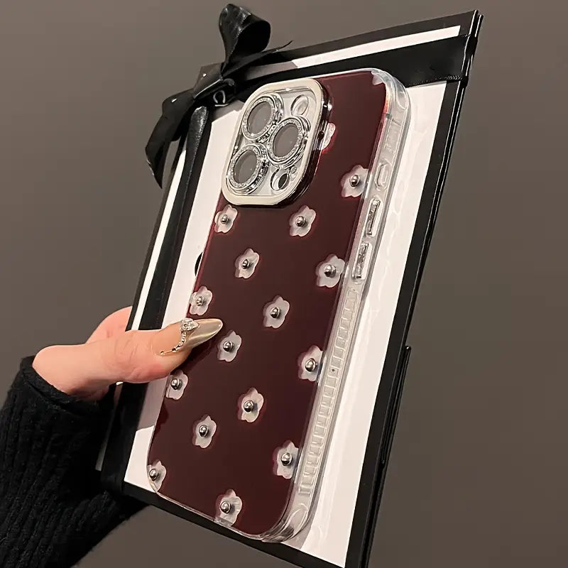 Chic Floral Studded Phone Case