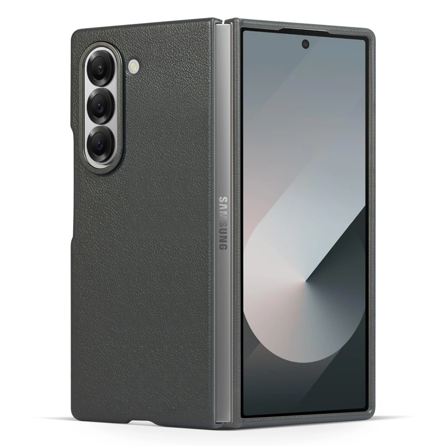 Galaxy Z Fold6 Leather Lambskin Hard PC Case