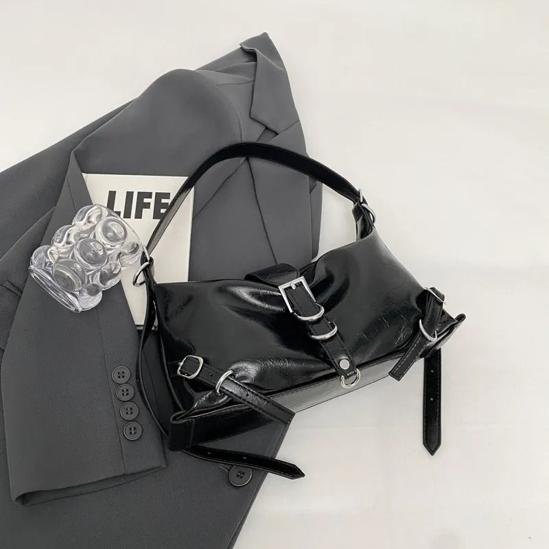 Adjustable Strap Crossbody Leather Bag