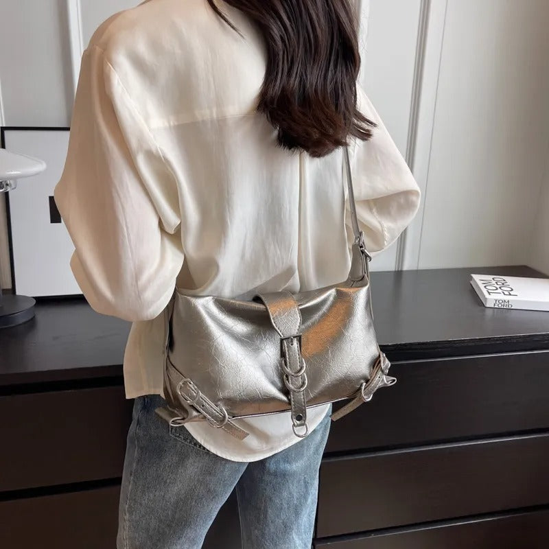 Adjustable Strap Crossbody Leather Bag