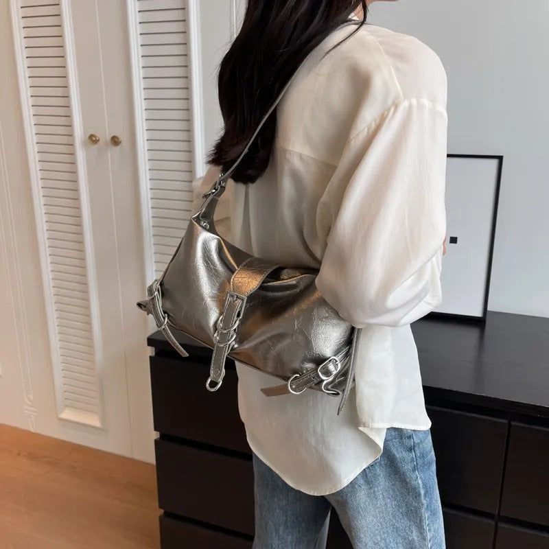 Adjustable Strap Crossbody Leather Bag