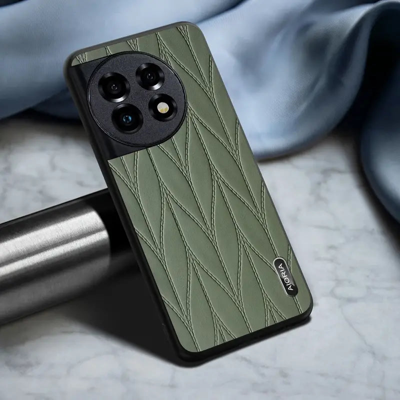 Nature Leafe Stitch Leather Case - OnePlus