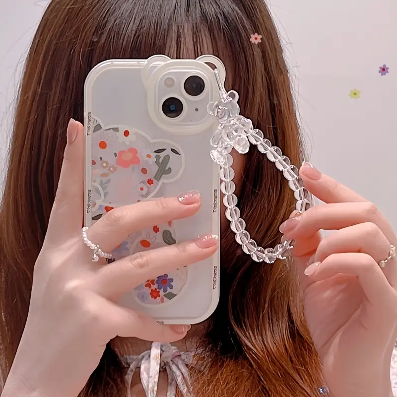 Cutest Teddy Bear Phone Case with Charm