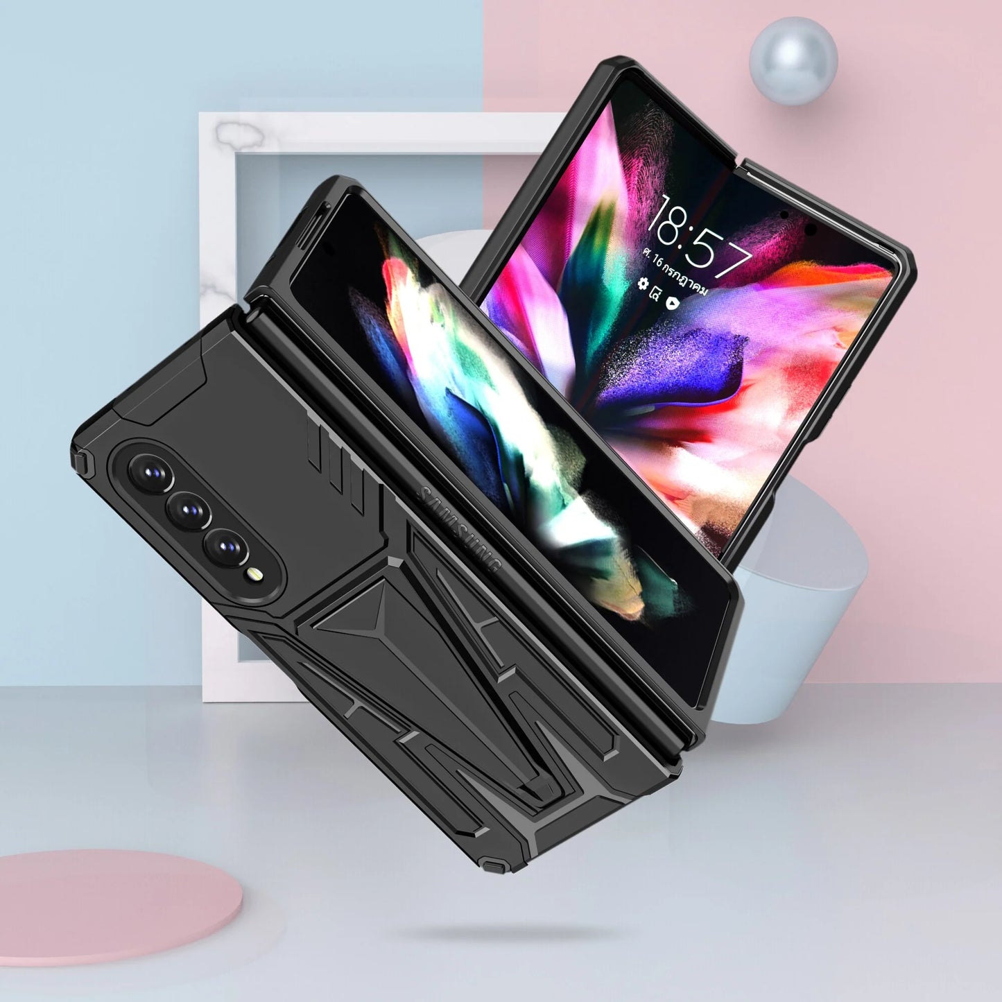 Galaxy Z Fold6 Rugged Dual Layer Midnight Case