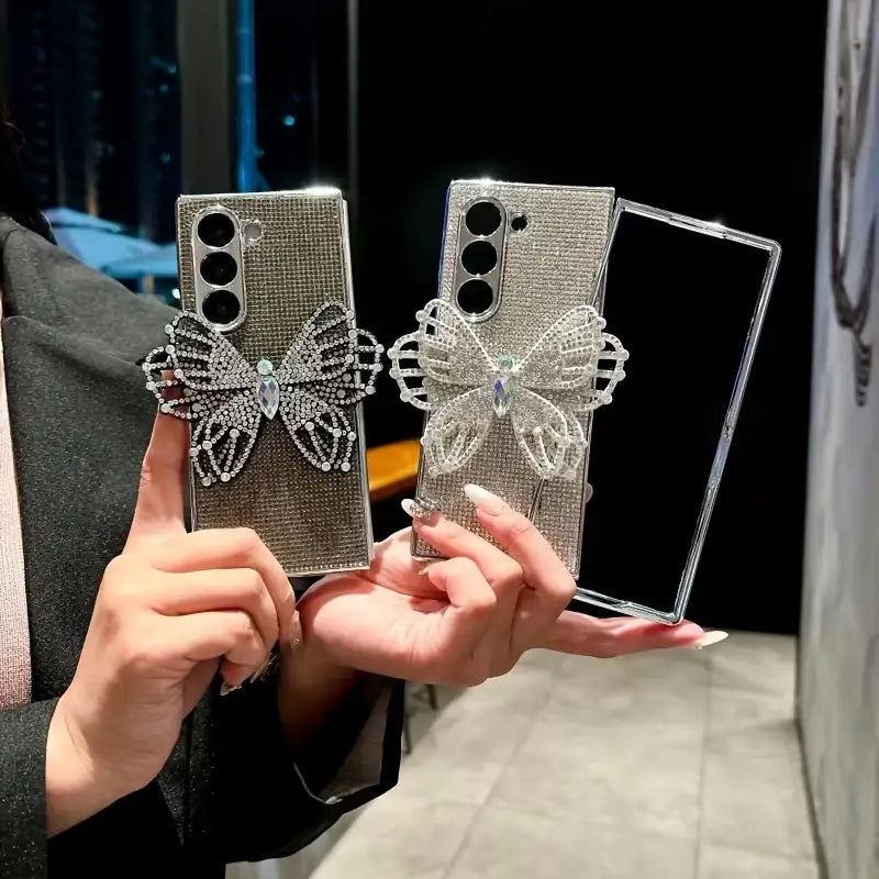 Glamorous Rhinestone Butterfly Case