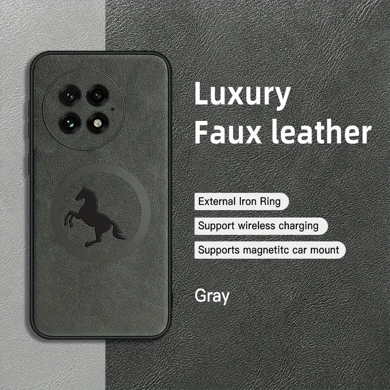 Jumping Horse Premium Faux Leather Case - OnePlus