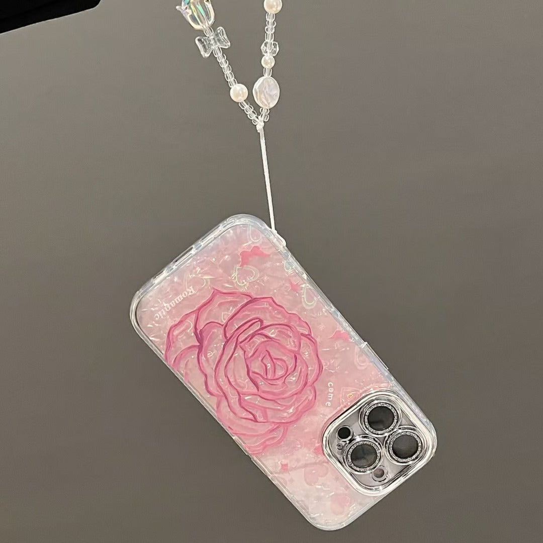 Charming Rose Heart Laser Print Case