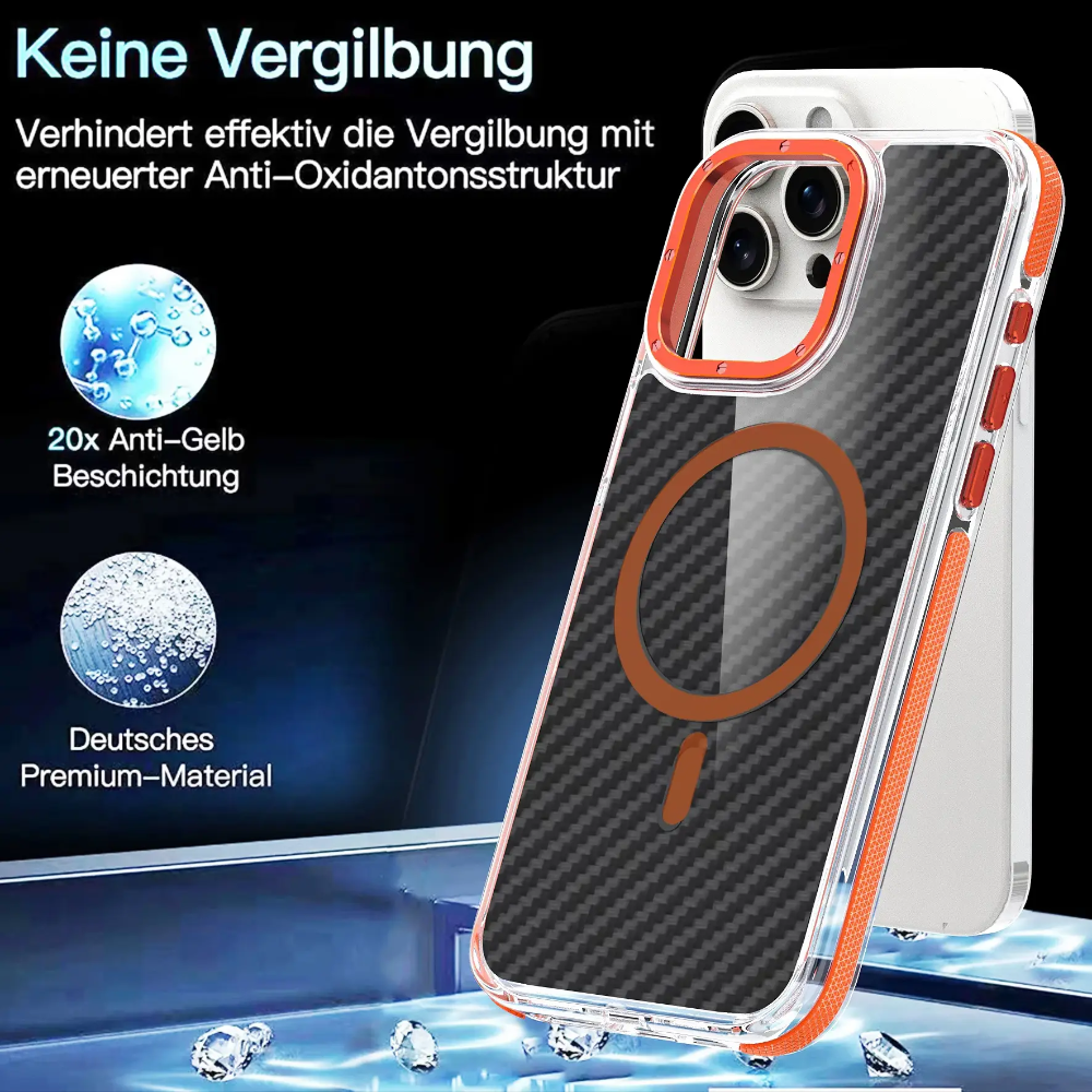 Sleek Carbon Fiber Transparent Case - iPhone