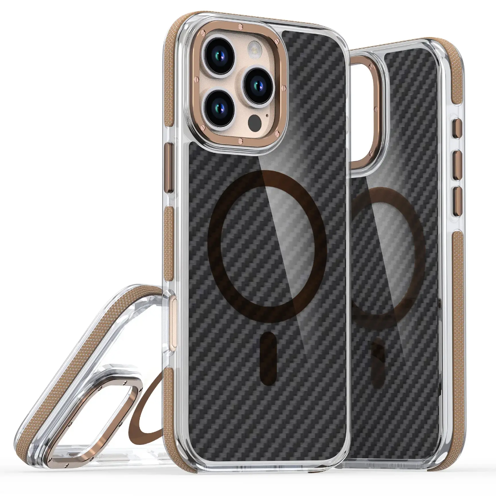 Sleek Carbon Fiber Transparent Case - iPhone