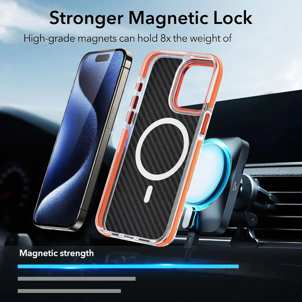 Sleek Carbon Fiber Transparent Case - iPhone