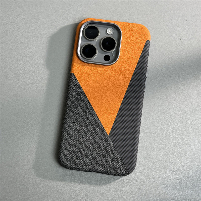 Distinct Bold Pattern Magsafe Leather Case - iPhone