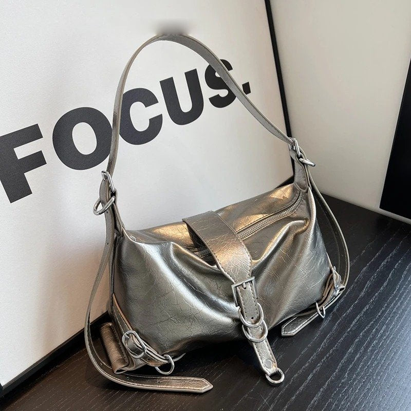 Adjustable Strap Crossbody Leather Bag