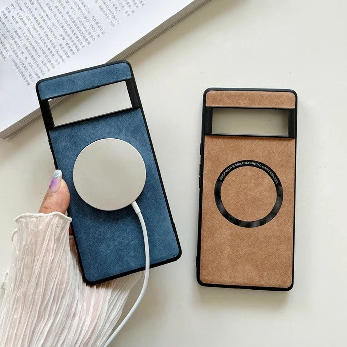 Sleek Leather MagSafe Shield Case - Google Pixel