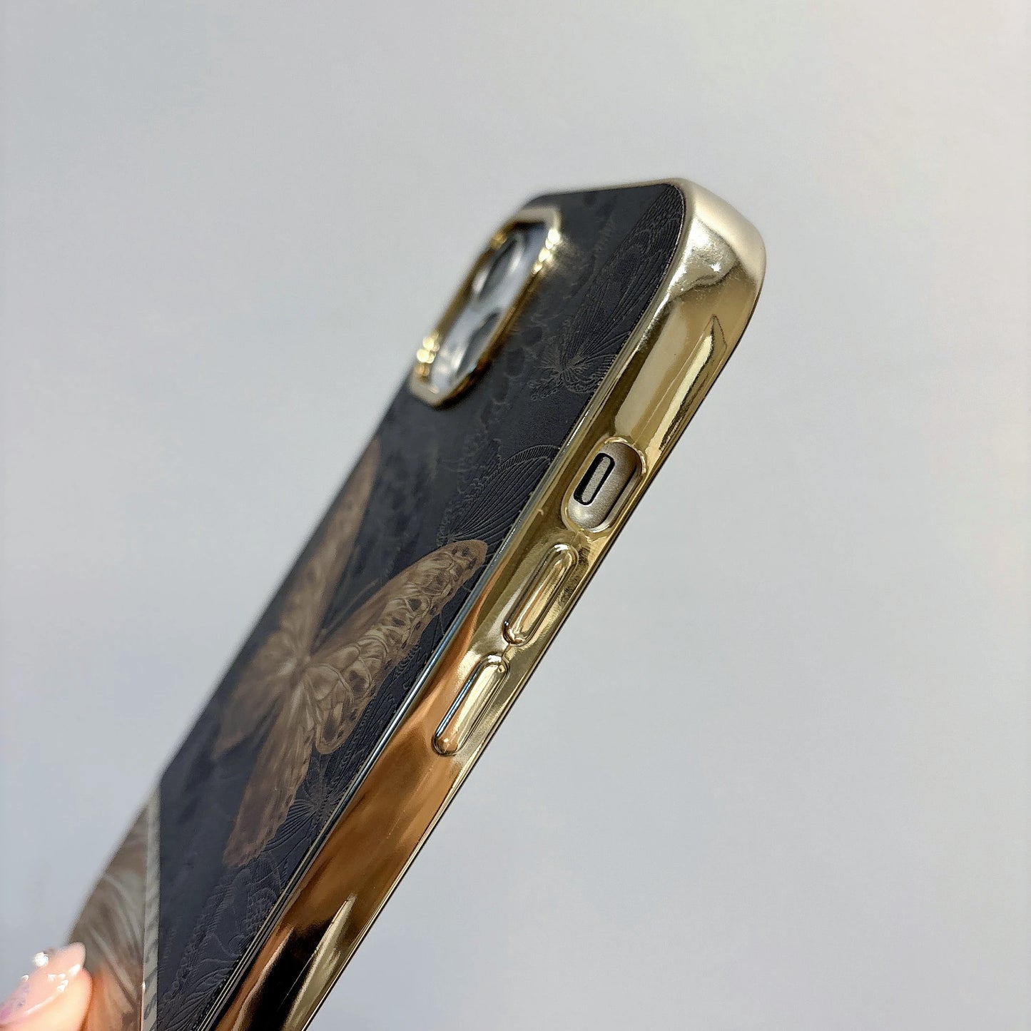 Gold Butterfly Sun Clear Design Case