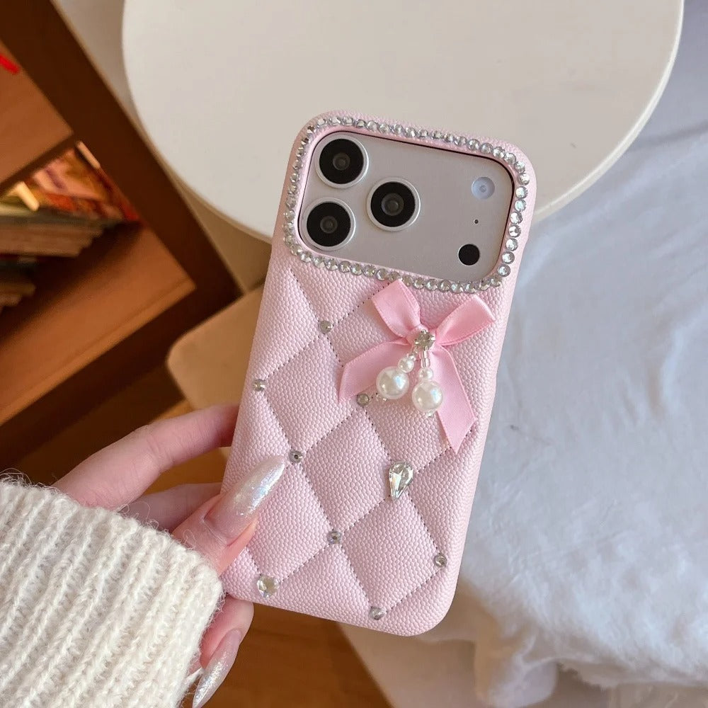 Princess Pearl Bow Glow Case