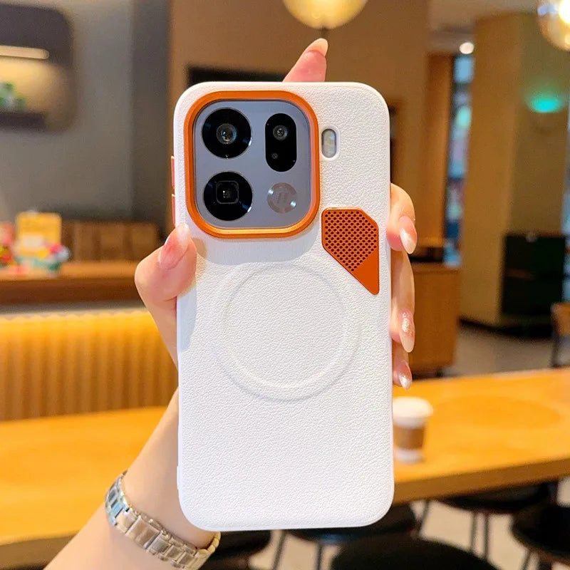 Lattice Contrast Line MagSafe Case - Oppo