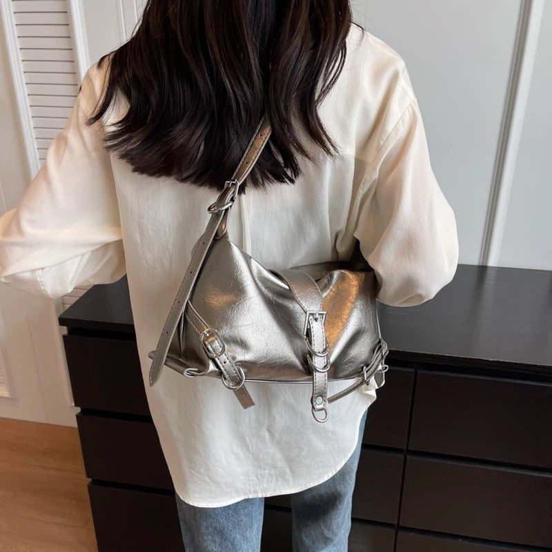 Adjustable Strap Crossbody Leather Bag