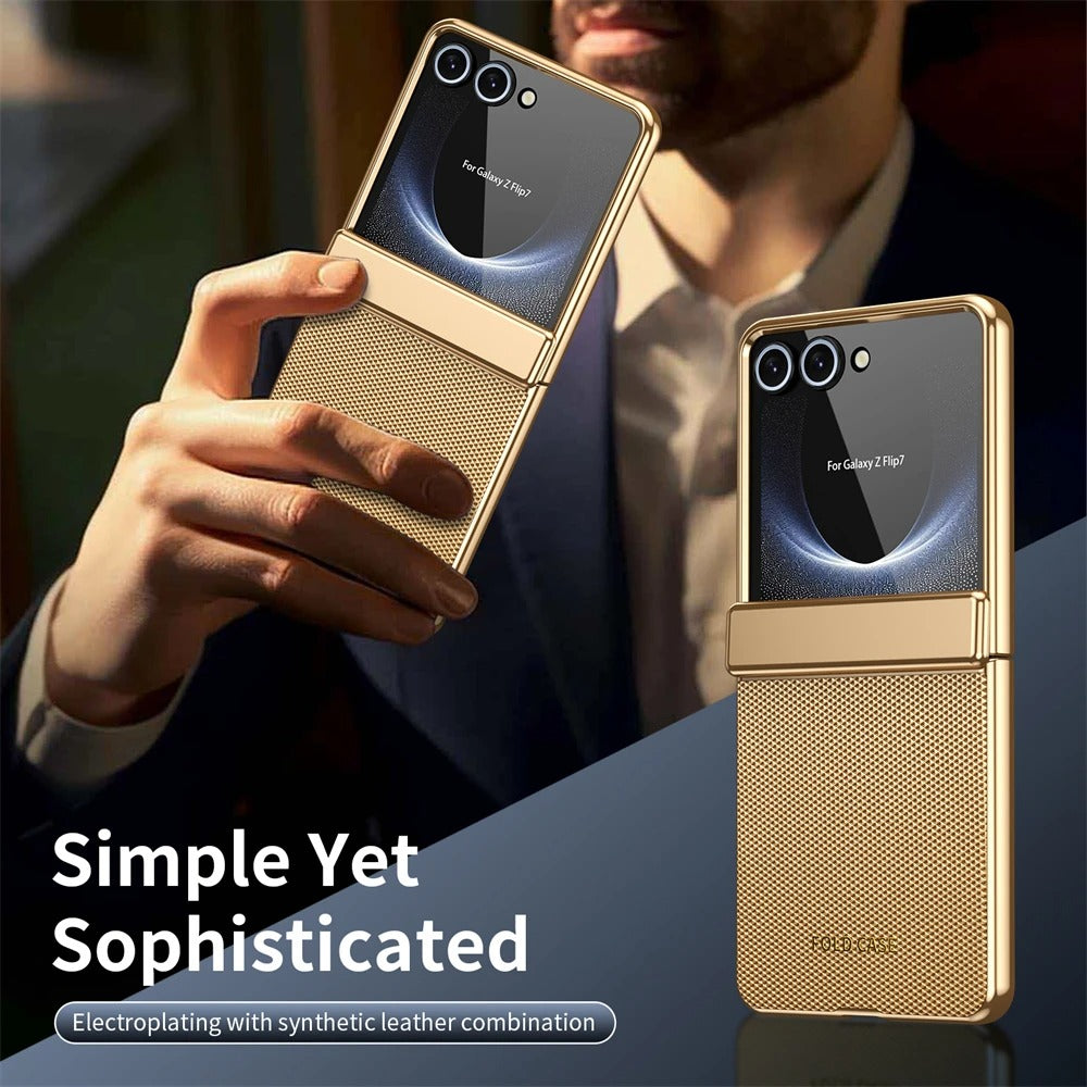 Galaxy Z Flip Series Luxury Anti Fingerprint Electroplated Armor Case