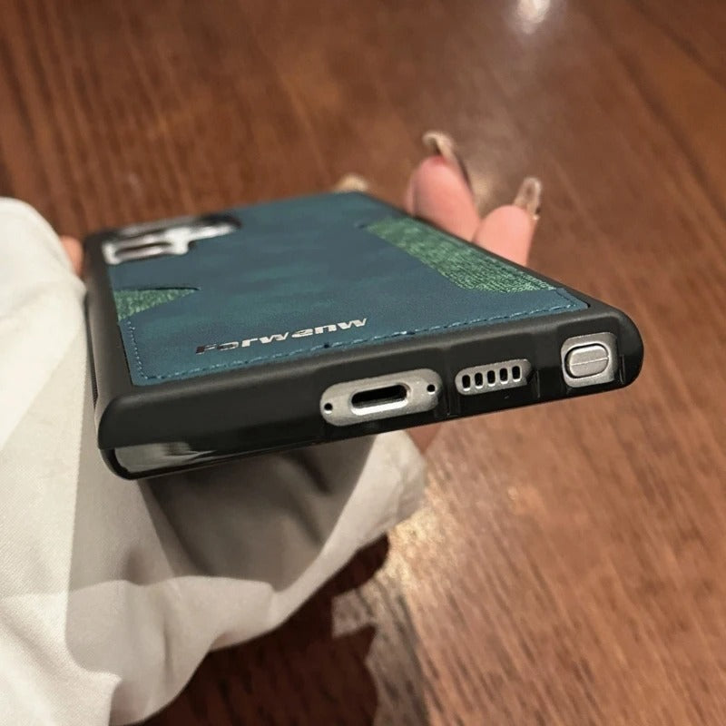 Premium Leather Card Holder Case - Samsung