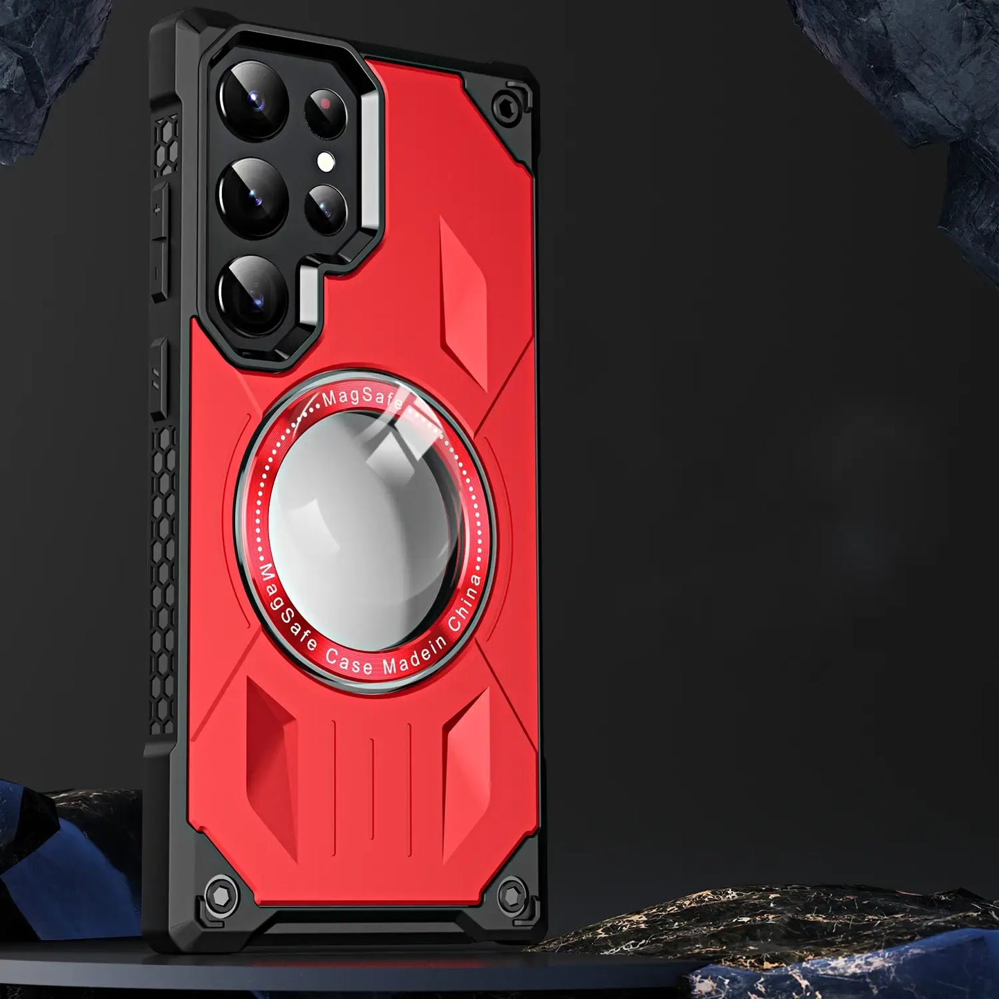 Armor Rugged Metal Ring Kickstand Case - Samsung