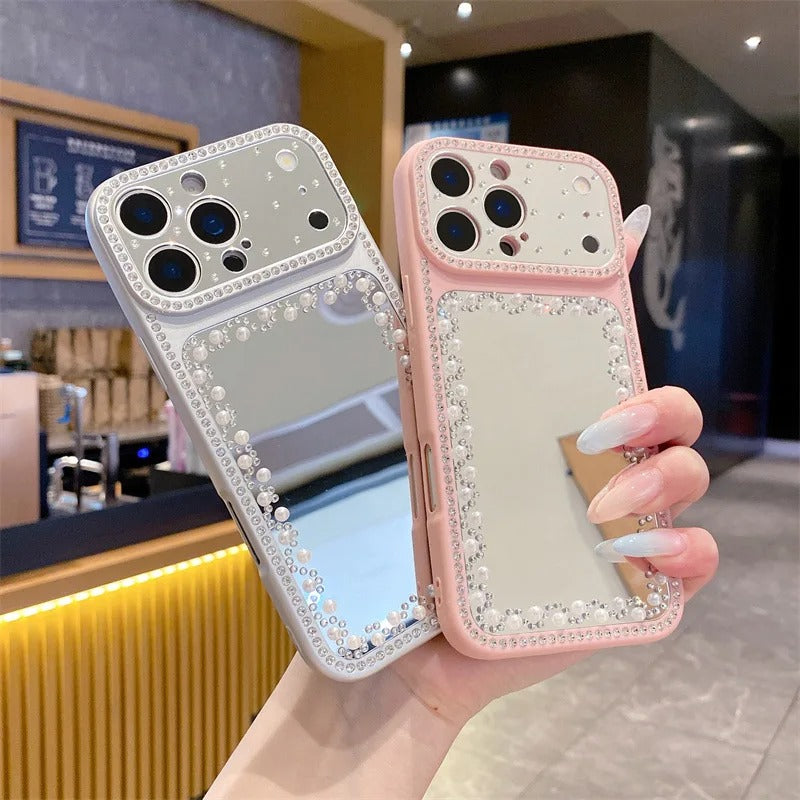 3D Pearl Glam Mirror Case