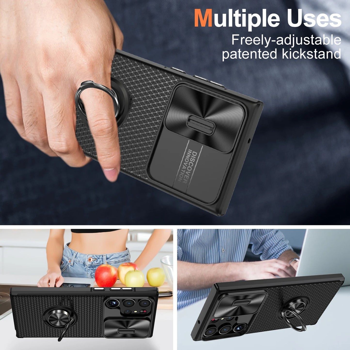 Shock Blocker Slide Camera Ring Bracket Case - Samsung