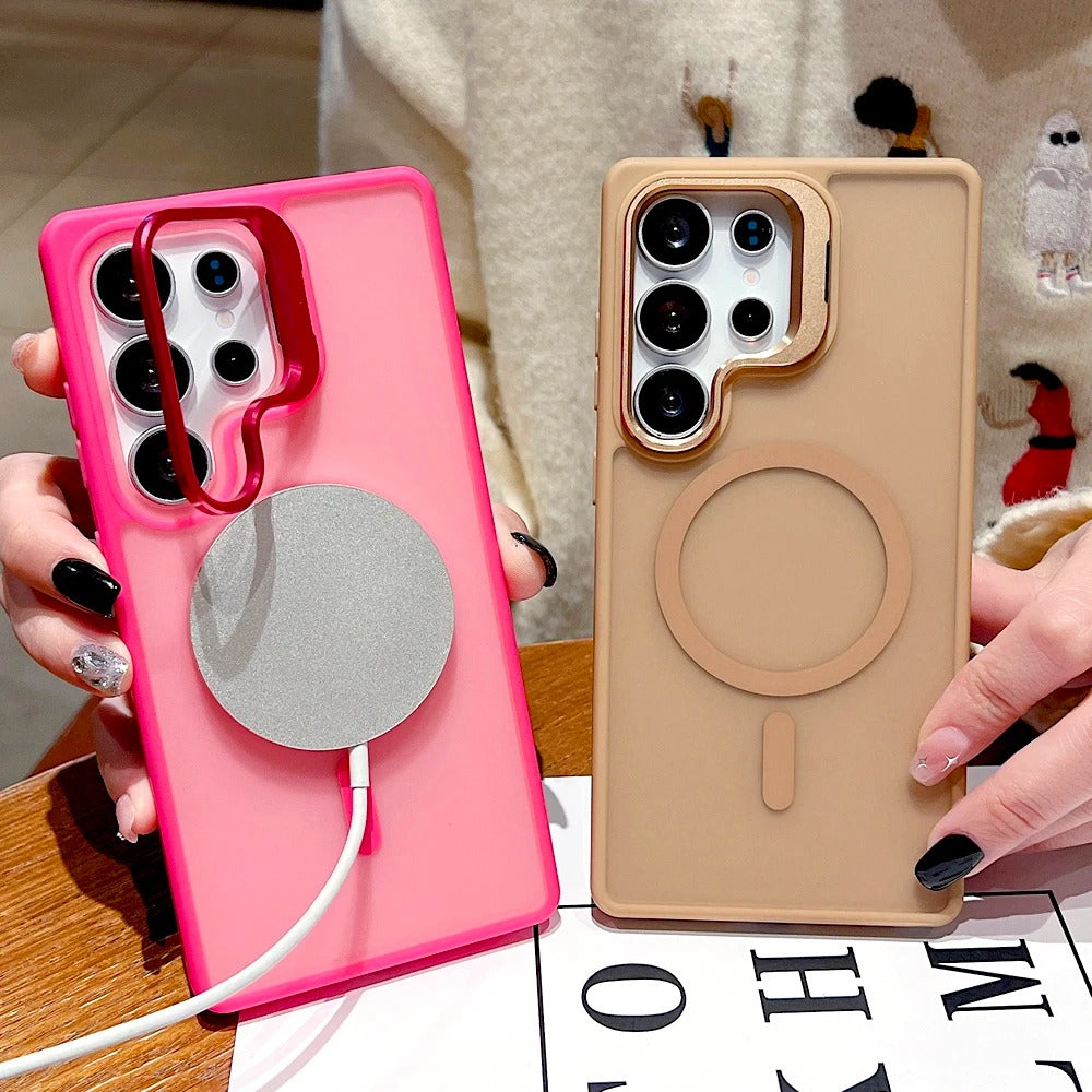 Hybrid Frost Camera Stand Magsafe Case