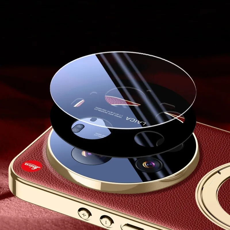 Royal Crown Circle Pivot Leather Case - Xiaomi