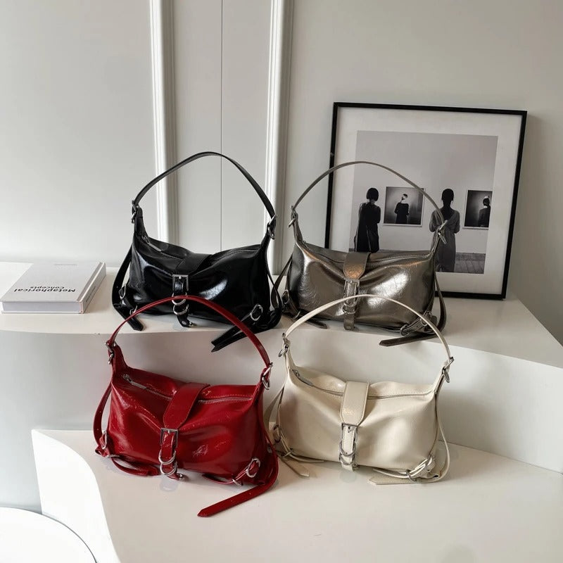 Adjustable Strap Crossbody Leather Bag