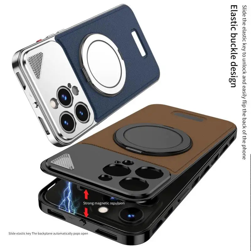 Resolute Leather Ring Holder Case - iPhone