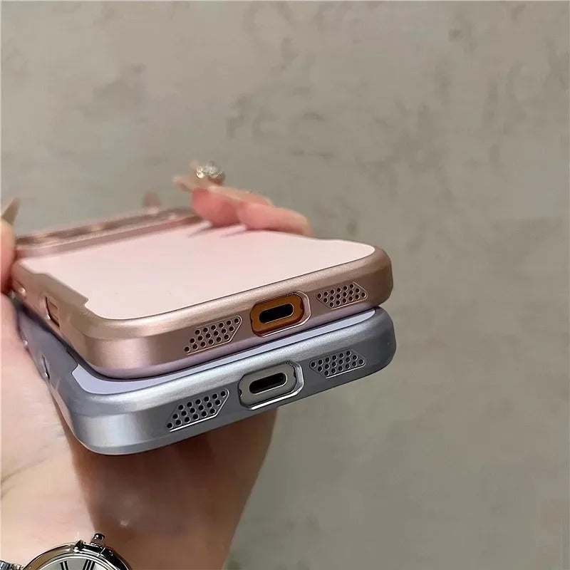 Blush Velour Diamond Camera Shine Case