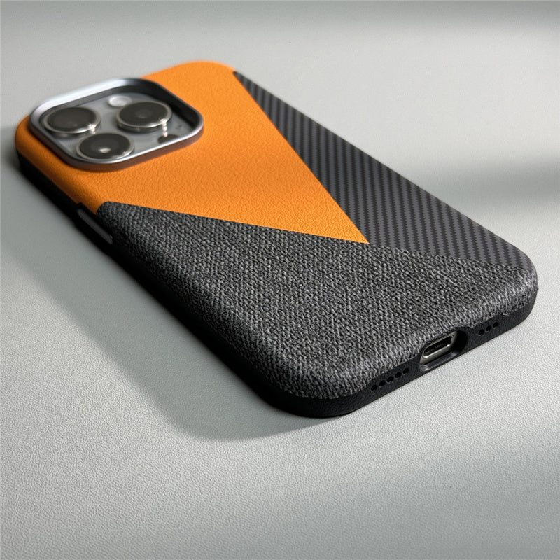 Distinct Bold Pattern Magsafe Leather Case - iPhone