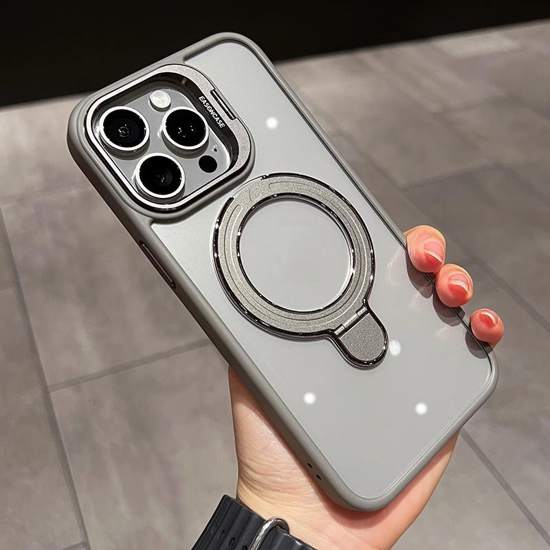Luxury Transparent Kickstand Magsafe Case - iPhone