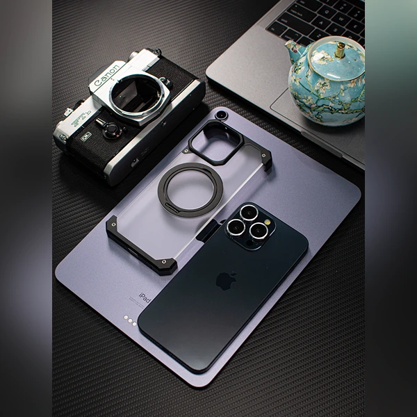 Assembled Magnetic Fulcrum Bracket Case - iPhone