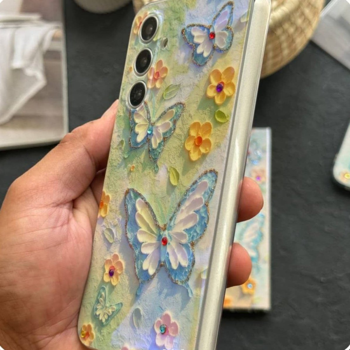 Butterfly and Chamomile Flower Case - Samsung
