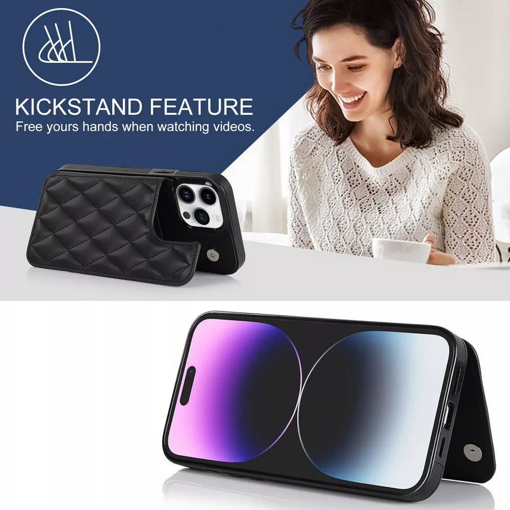 Luxury Quilted Leather Phone Case