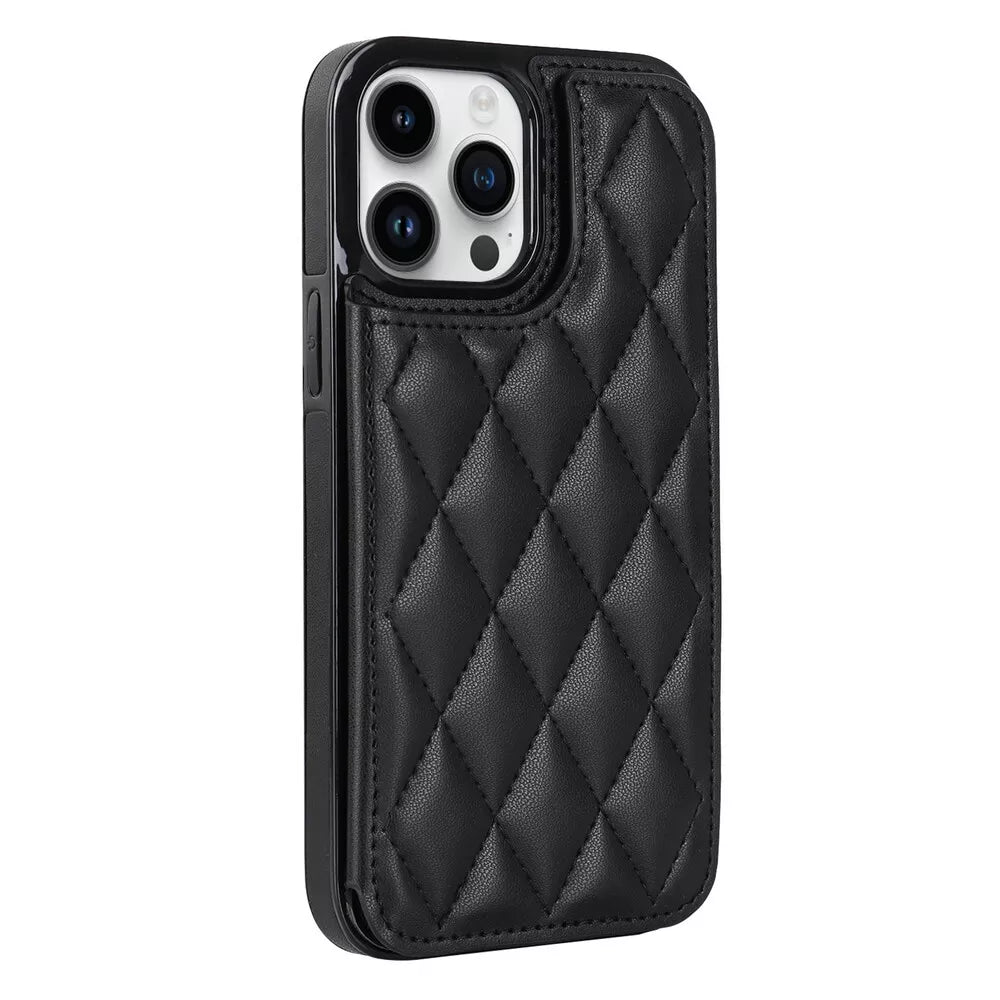 Luxury Quilted Leather Phone Case
