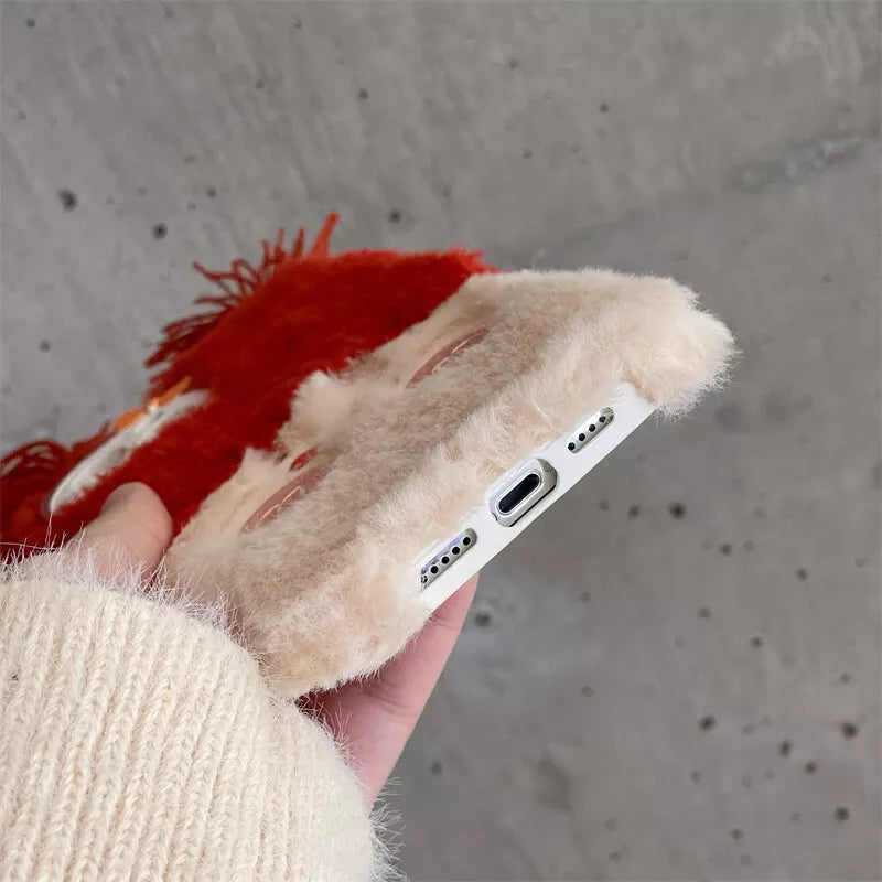 Cute Plush Braided Girl Cartoon Case