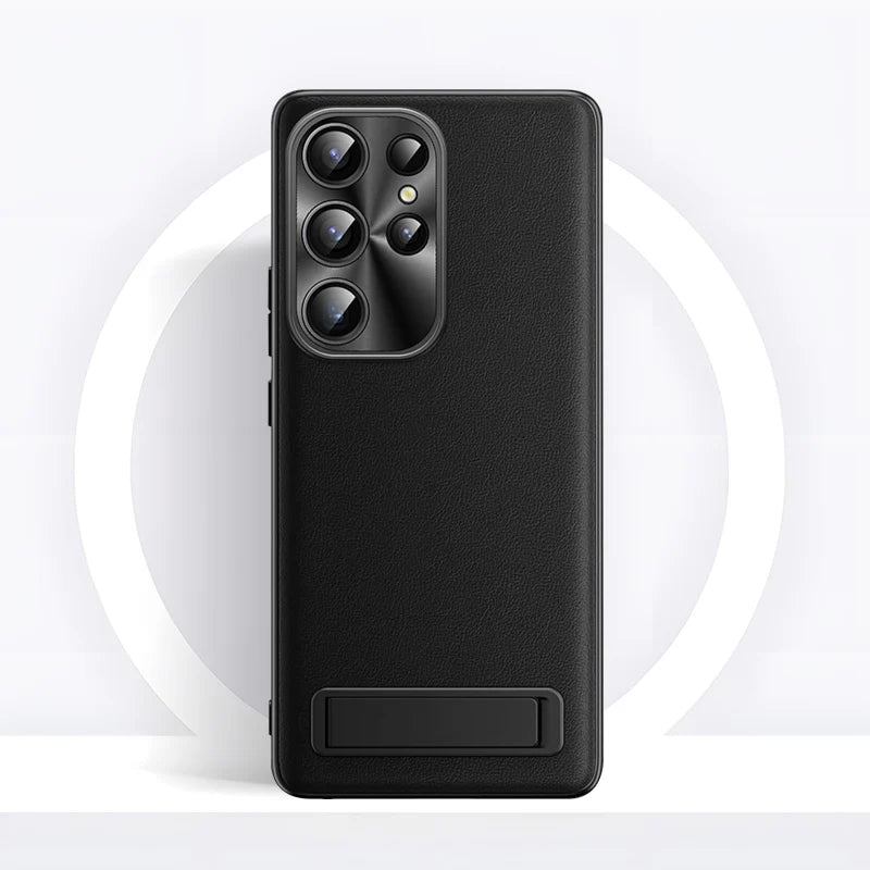 Hidden Stand Premium Leather Case - Samsung