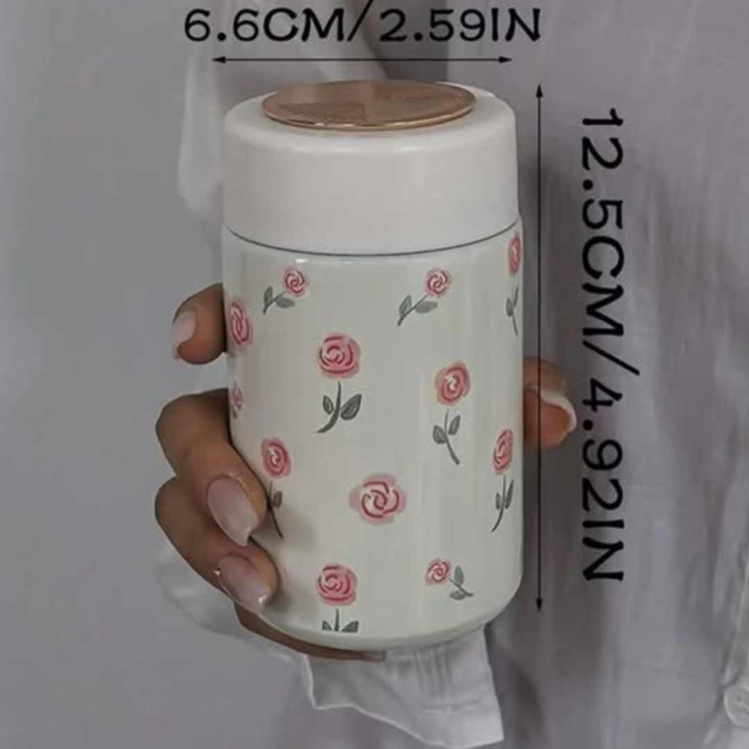 Sip with Style: The Floral Thermos Duo