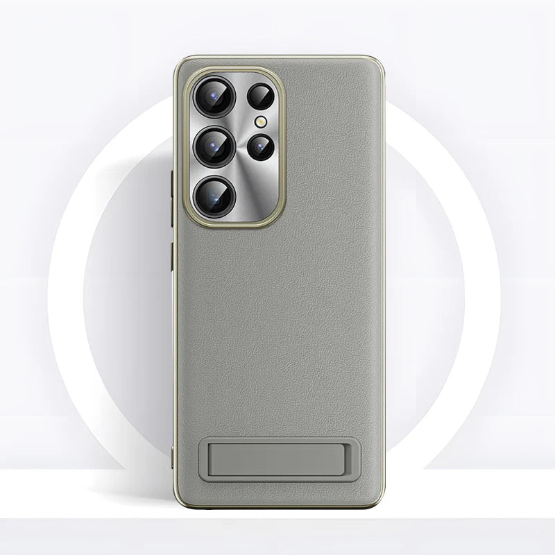 Samsung Series Leather Case with Concealed Stand for Sleek, Hands-Free Use