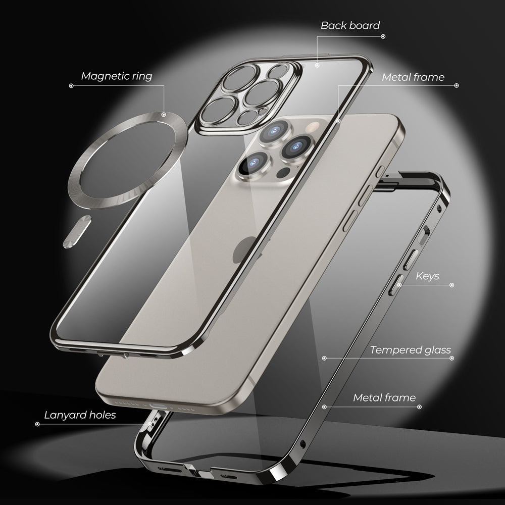 Opulent Clarity Dual Magnetic Glass Case - iPhone