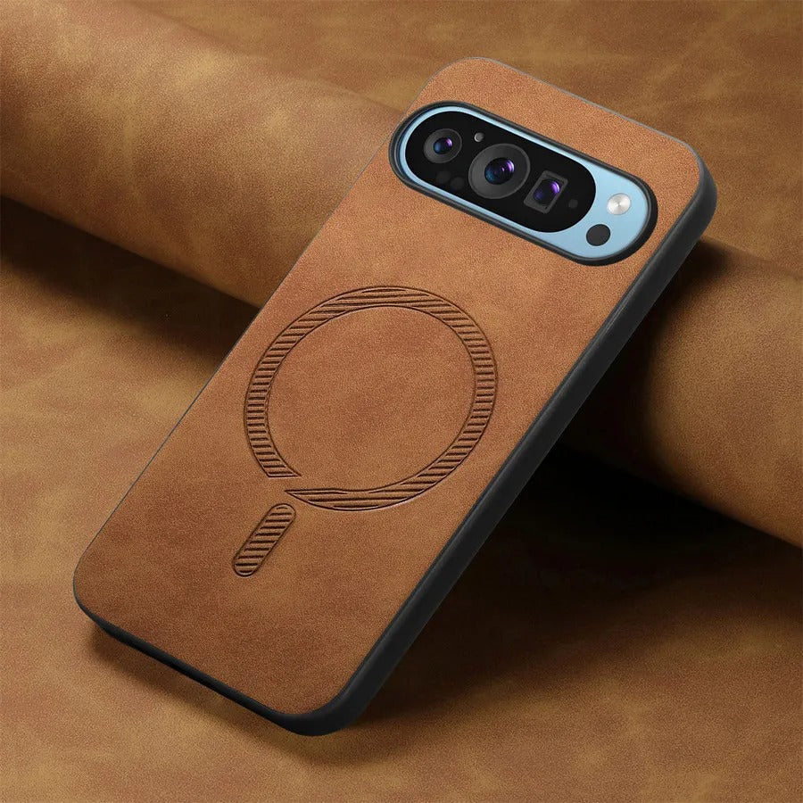 Premium Leather Magnetic MagSafe Case - Google Pixel