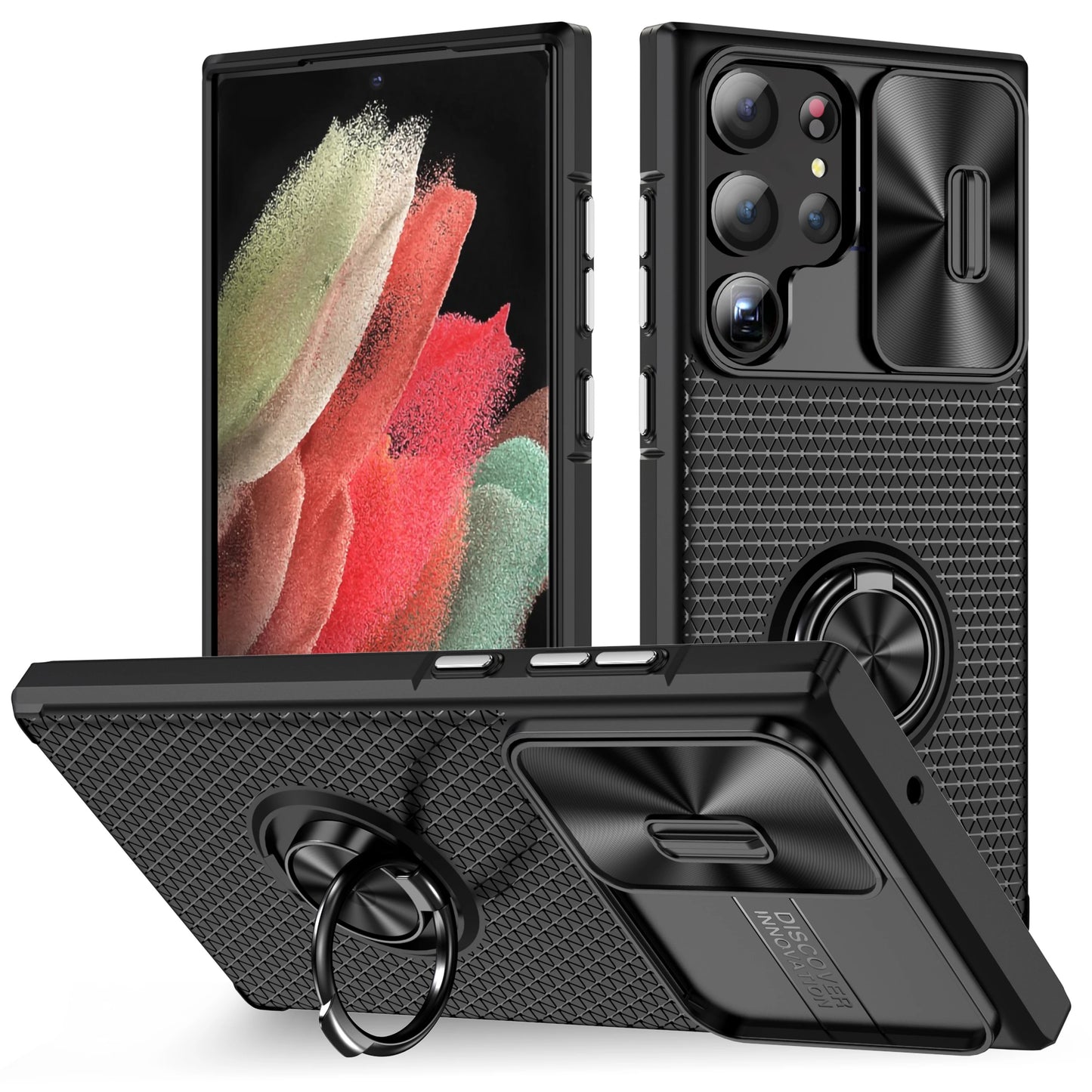 Shock Blocker Slide Camera Ring Bracket Case - Samsung