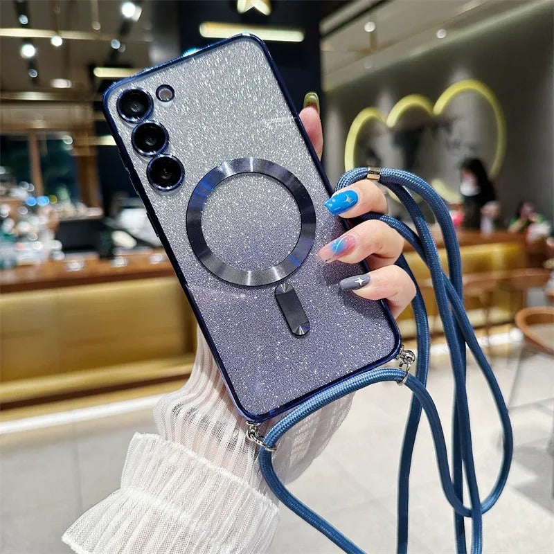 Sparkle Sling Bling Crossbody Strap Case - Samsung