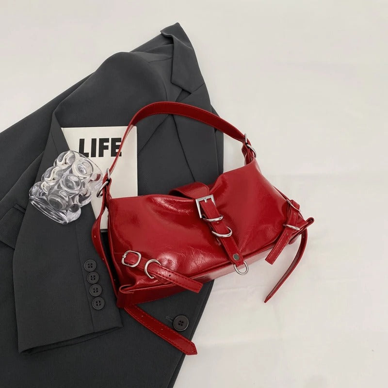 Adjustable Strap Crossbody Leather Bag