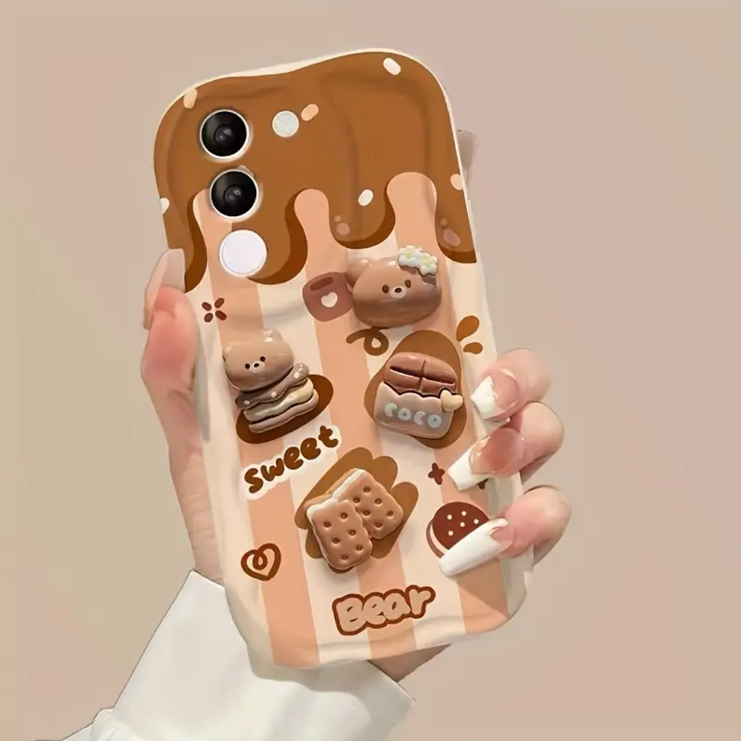Chocolate Bear 3D Dessert Phone Case - Samsung