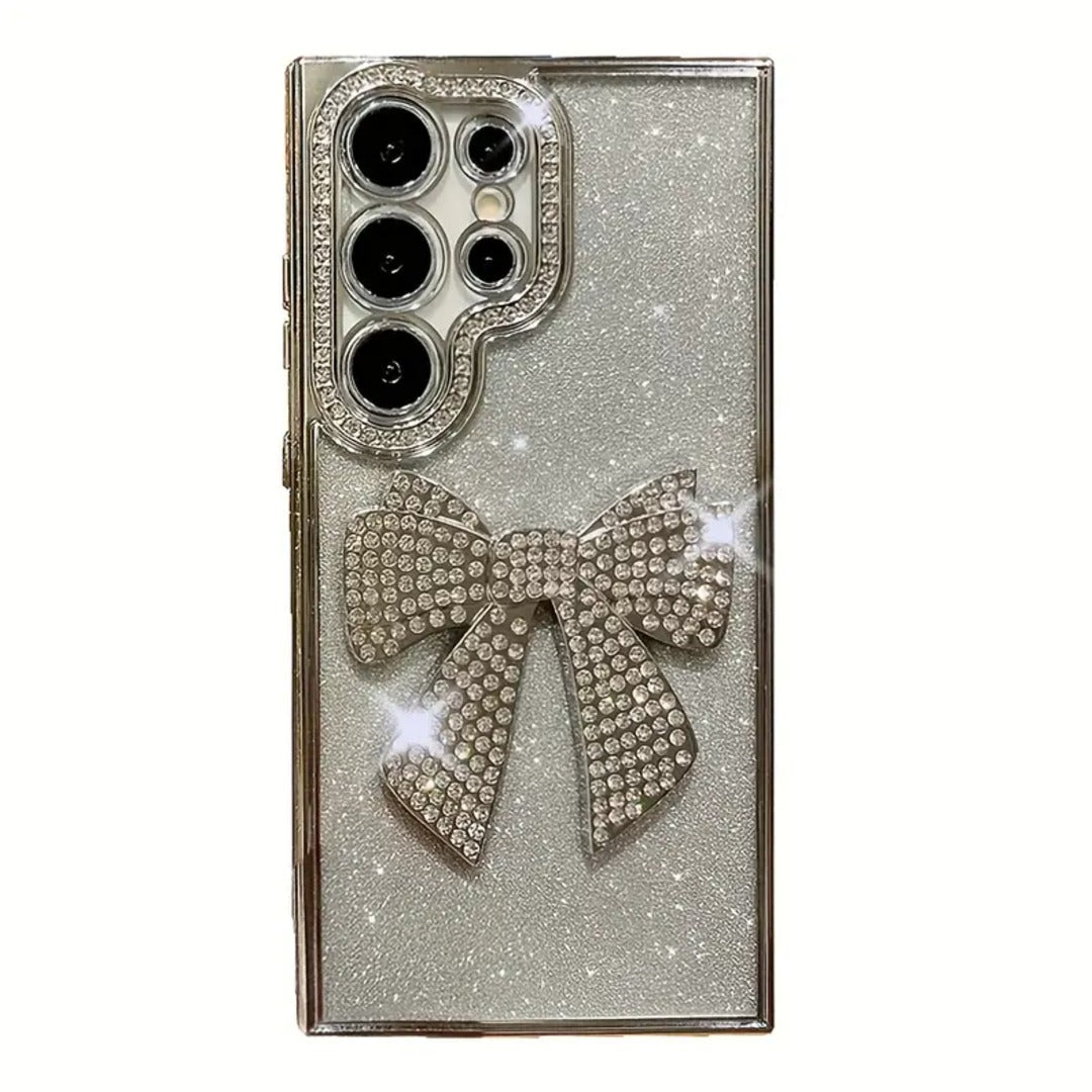 Shiny 3D Rhinestone Bow Bling Glitter Phone Case - Samsung